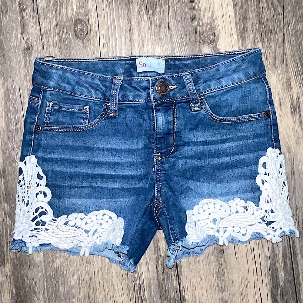 SO Girls Size 10 Jean Shorts